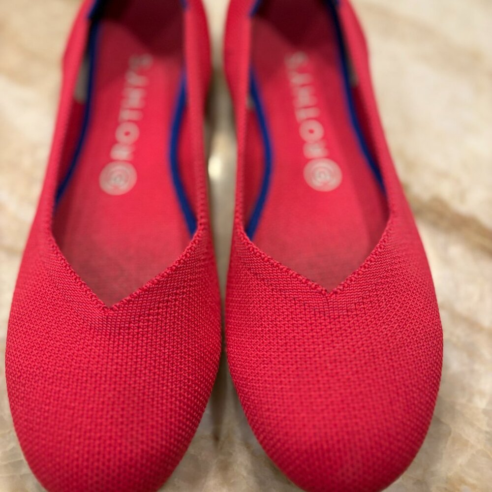 Rothy's round toe flat in hot pink - size 8.5
